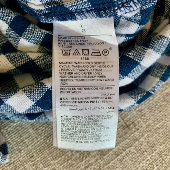 Old Navy Blue and White Gingham Skort - Picture 5 of 5